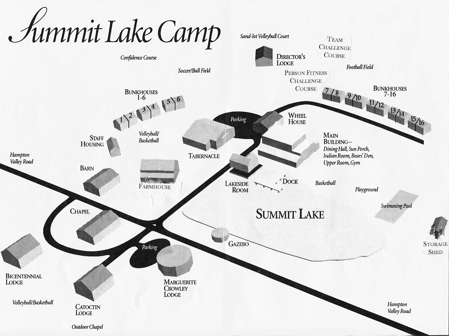 Camp Map Summit Lake Camp